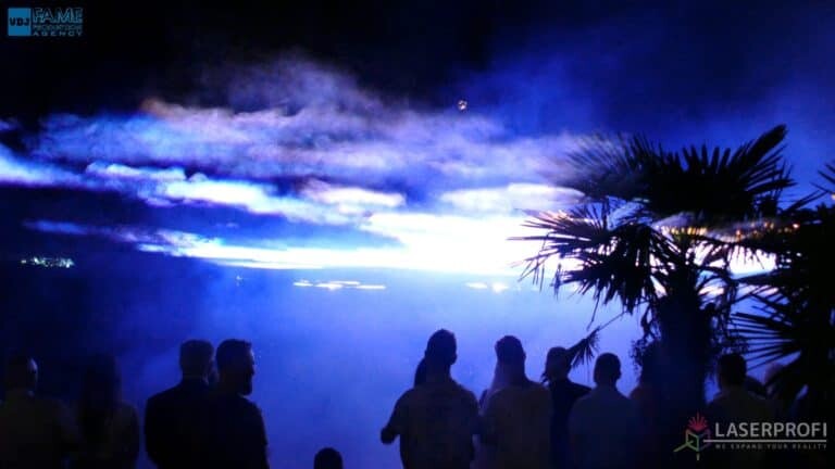 Pokaz laserowy wesele grudziądz plaża laserowe niebo