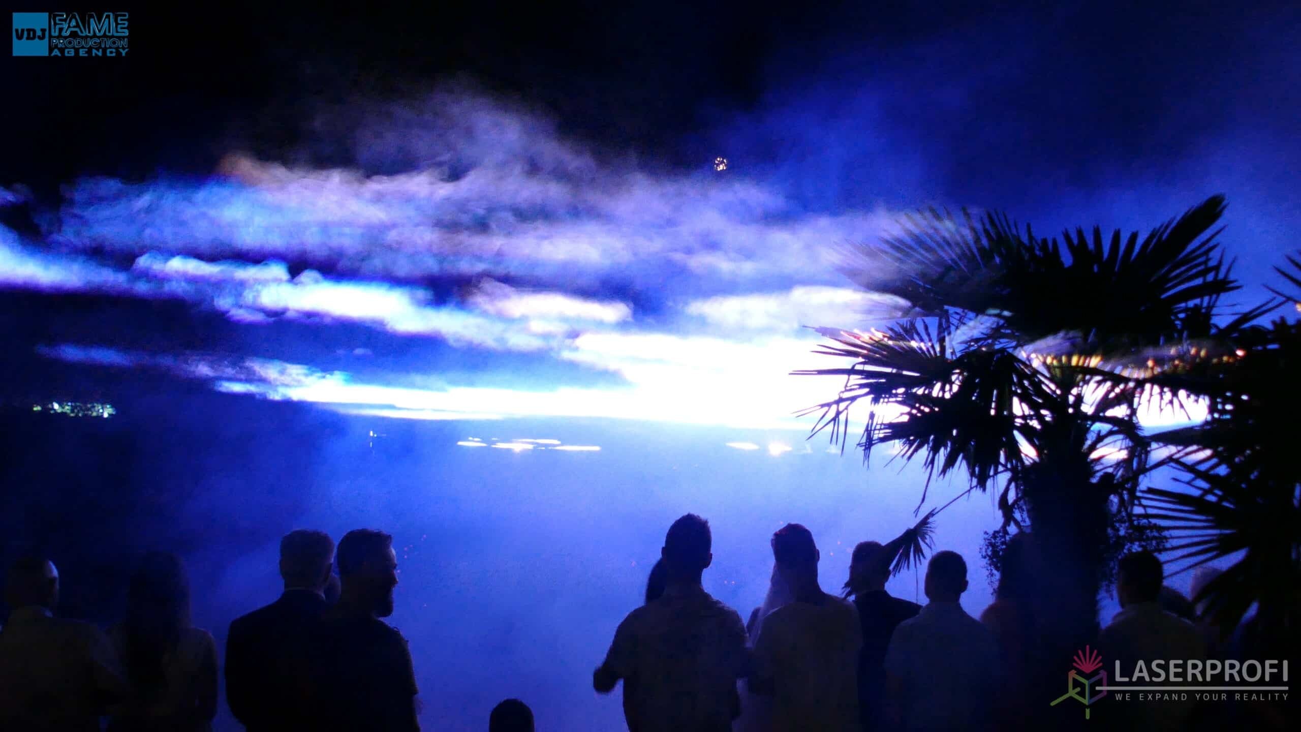 Pokaz laserowy wesele grudziądz plaża laserowe niebo