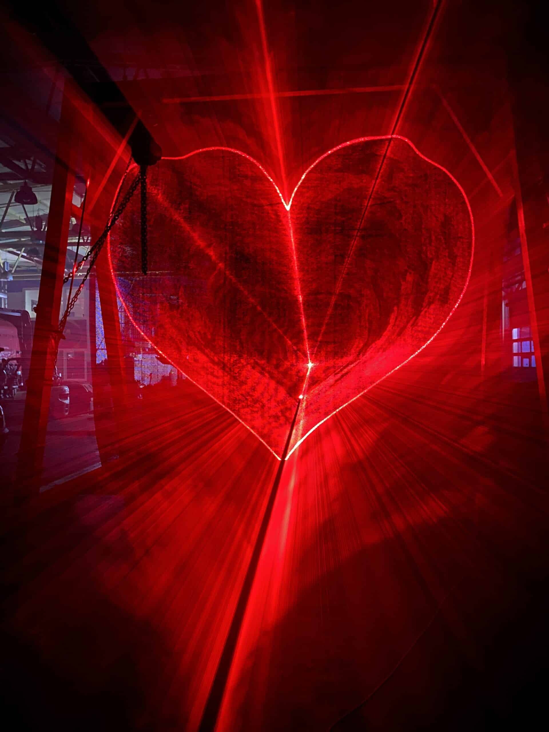 Serce 3D laser przestrzenne